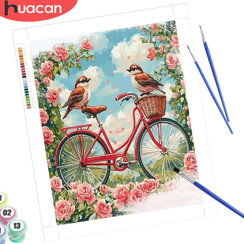 Embroidery Translate - HUACAN Diy Painting By Number Bicycle