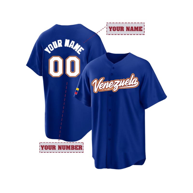 Custom Venezuela Baseball T-Sh - огляд і ціна Embroidery Men Shirt