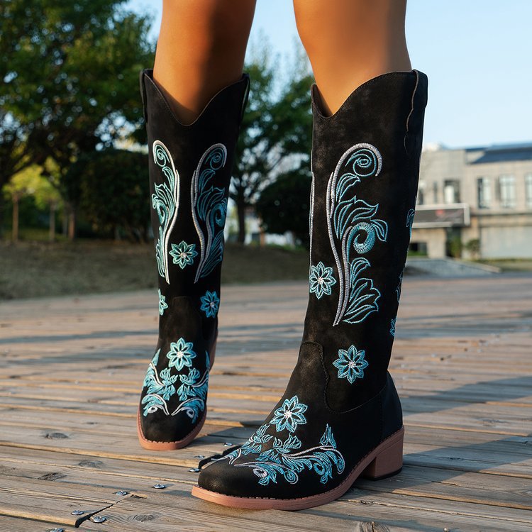 Retro Women Boot Fashion Women - огляд і ціна Embroidery On Leather
