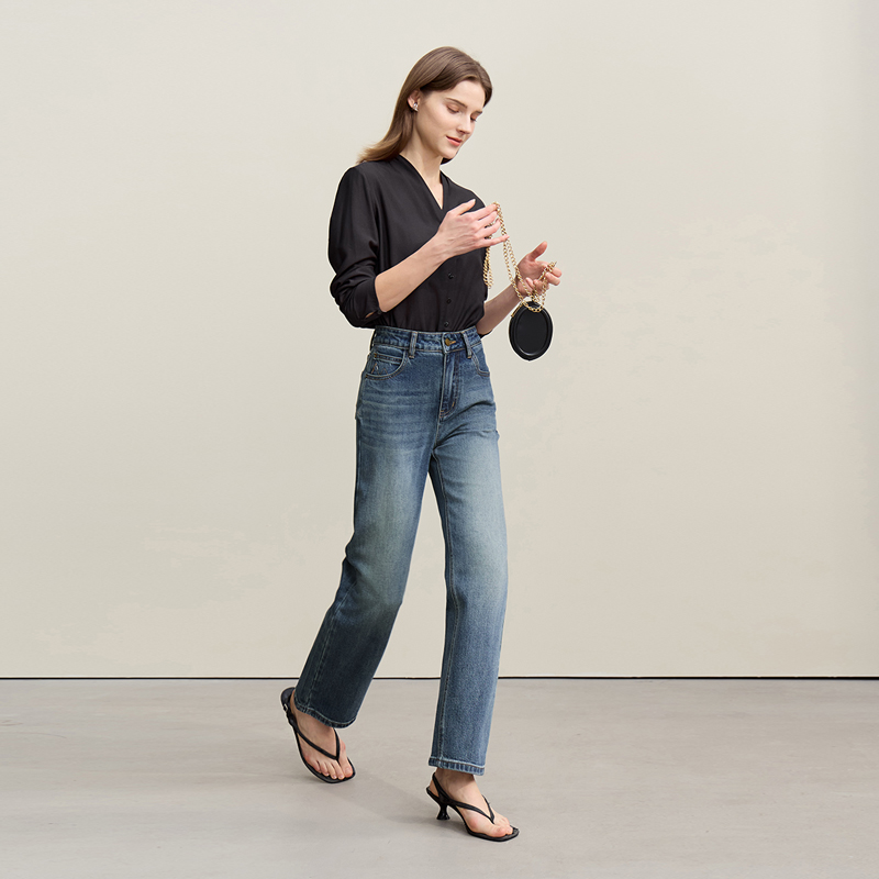 Amii Women's Jeans 2026 Summer - огляд і ціна Embroidery Effect