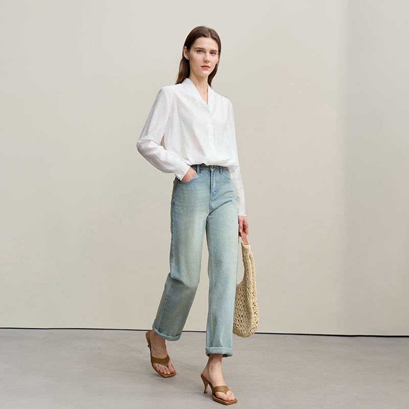 Amii Women's Jeans 2026 Summer - огляд і ціна Embroidery Effect