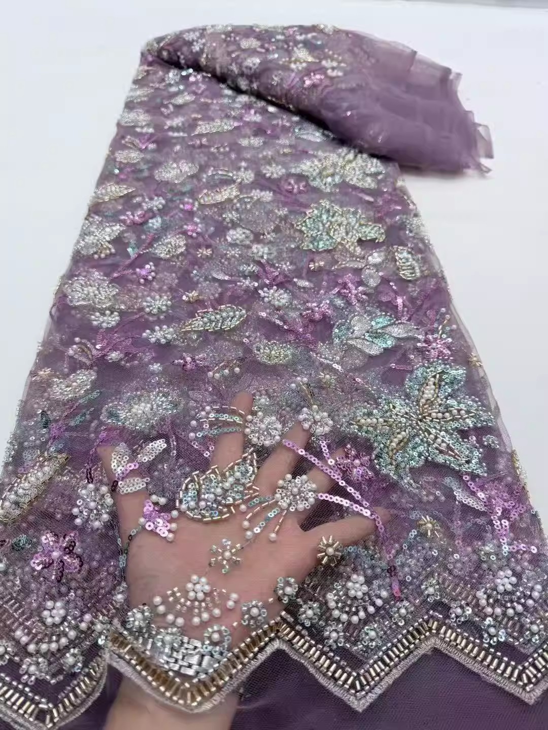 5yard Sequin bead tube embroid - огляд і ціна Embroidery Wedding