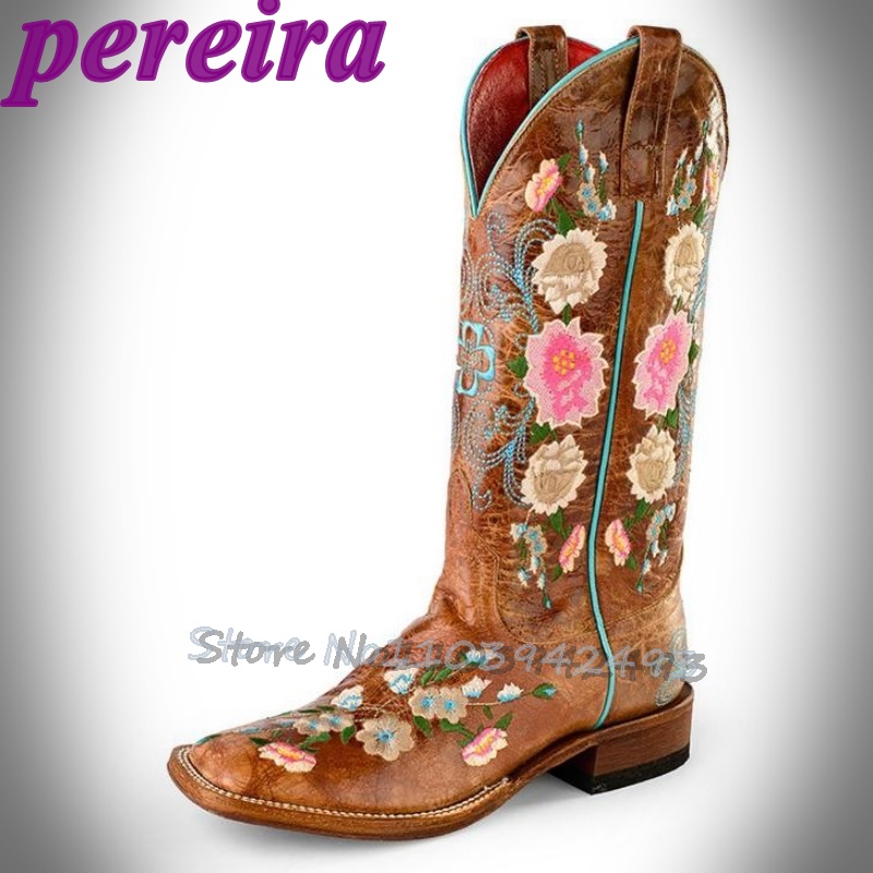 Embroidered Flower Boots Rose  - огляд і ціна Embroidery Rose