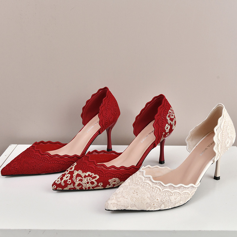 Luxury Red White Lace Embroide - огляд і ціна Embroidery Wedding