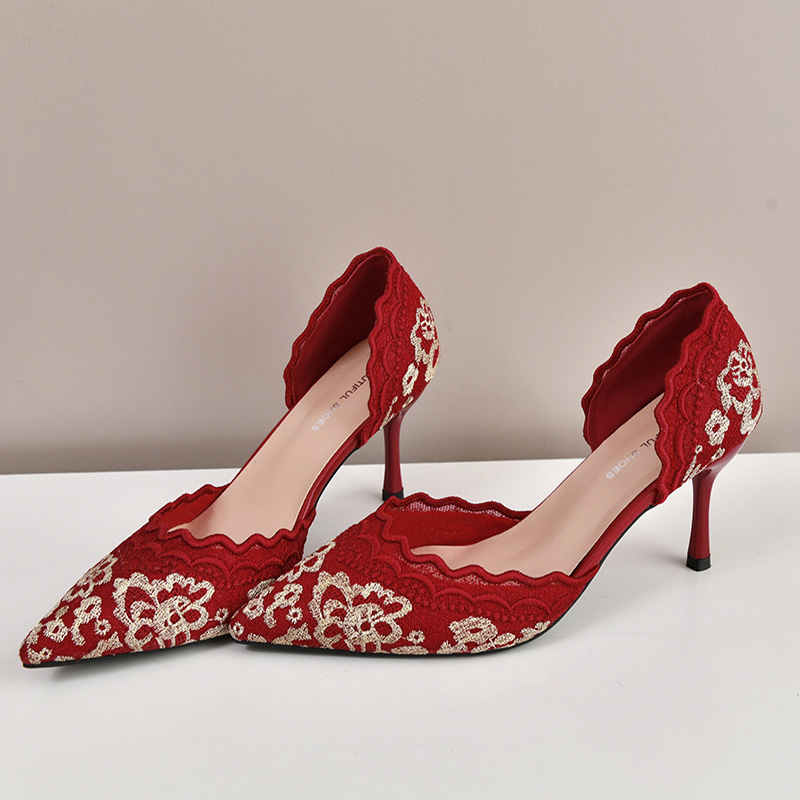 Luxury Red White Lace Embroide - огляд і ціна Embroidery Wedding