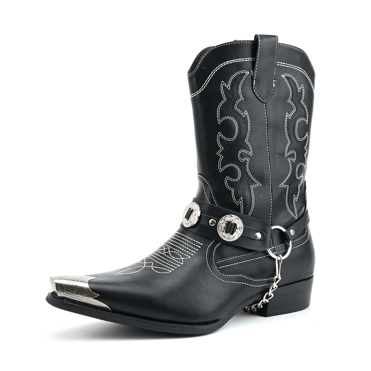 Men's Western Leather Boots wi - огляд і ціна Embroidery On Leather