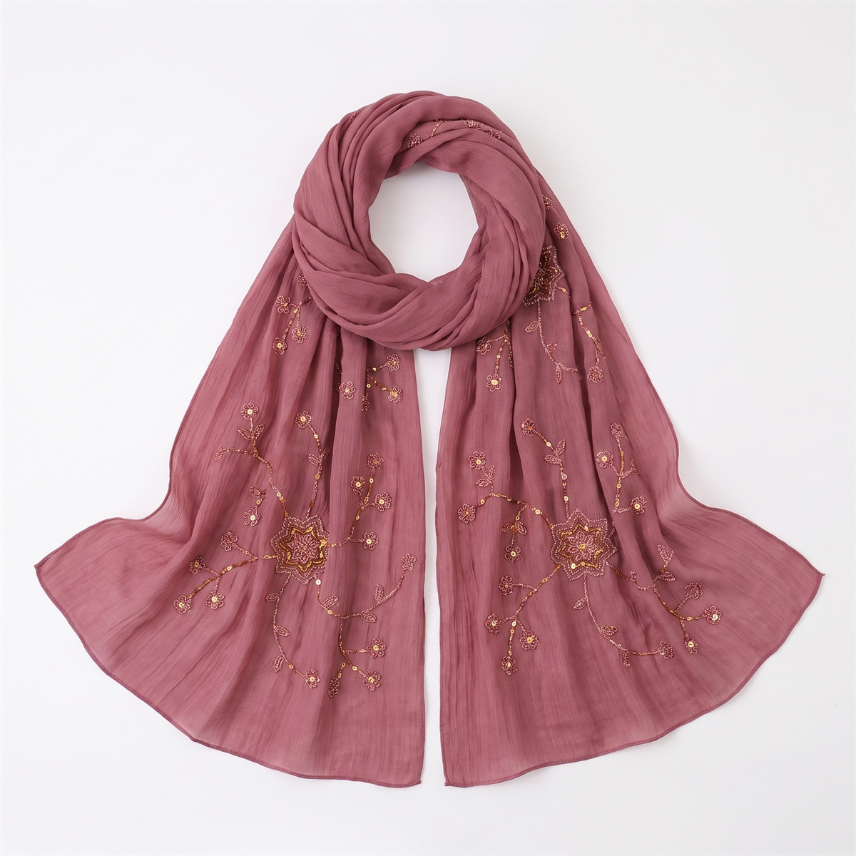 Fashion Crinkle Hijab Scarf Wi - огляд і ціна Embroidery Wedding