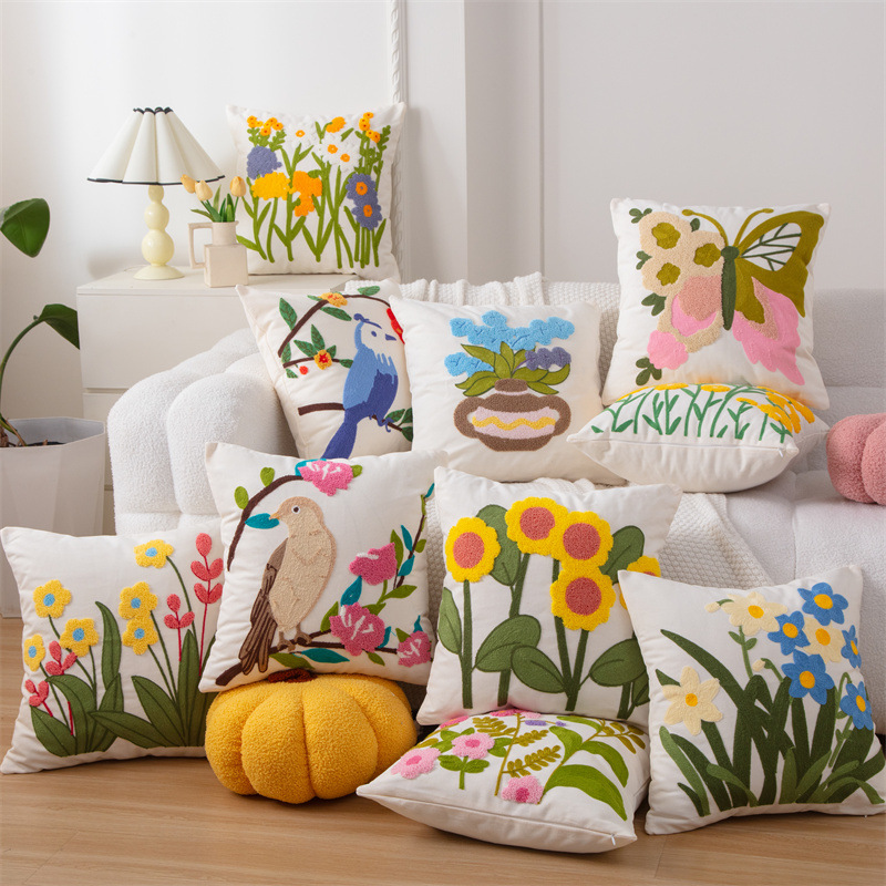 Cotton Canvas 3D Effect Birds  - огляд і ціна Embroidery Effect