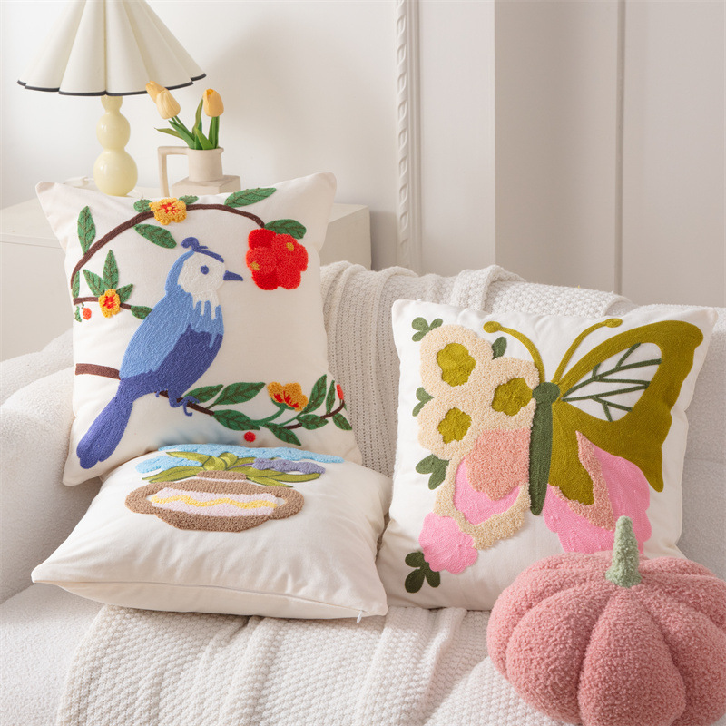 Cotton Canvas 3D Effect Birds  - огляд і ціна Embroidery Effect