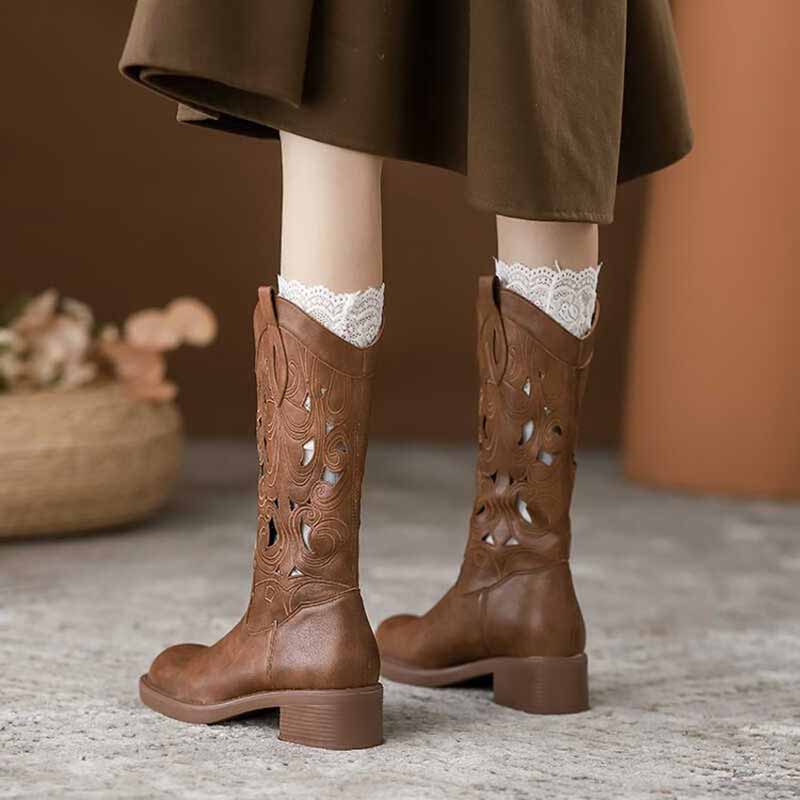Fashion Retro Elegant Brown Co - огляд і ціна Embroidery On Leather