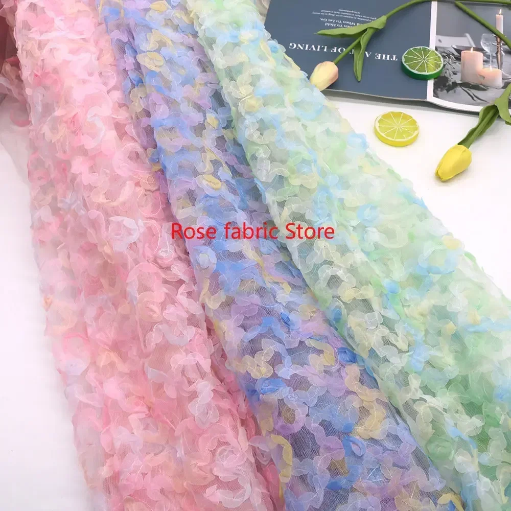 Gradient chiffon rose crochet  - огляд і ціна Embroidery Rose