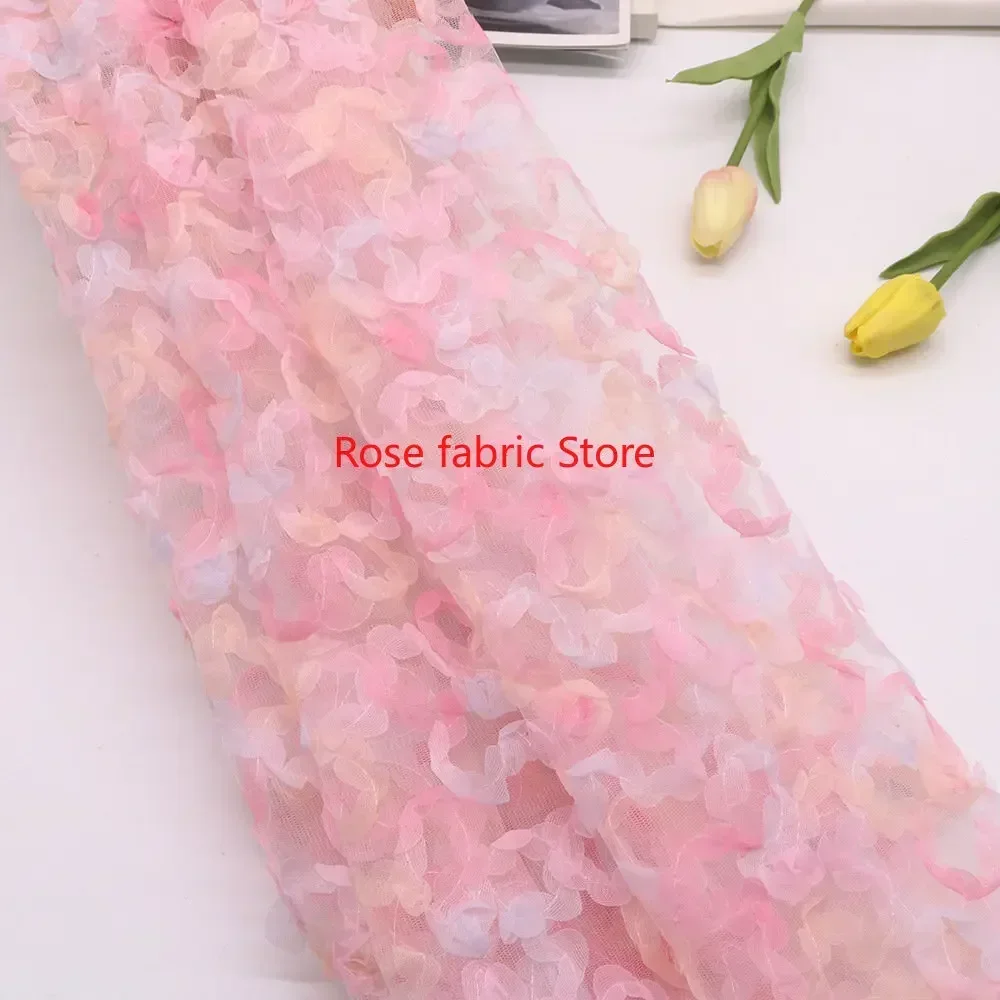Gradient chiffon rose crochet  - огляд і ціна Embroidery Rose