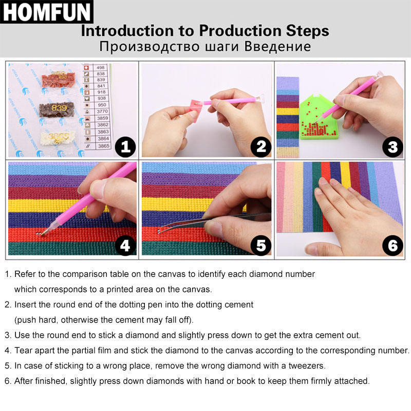 HOMFUN Art 5D Diy Diamond Pain - огляд і ціна Embroidery Lady Bug