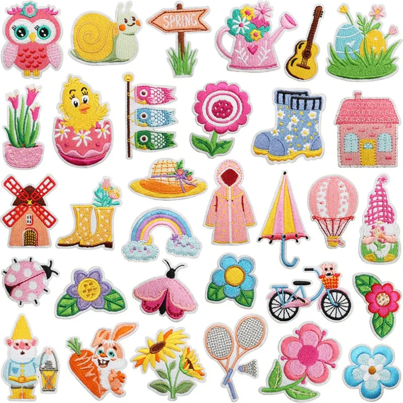 10/20PCS Bulk Spring Theme Emb - огляд і ціна Embroidery Lady Bug