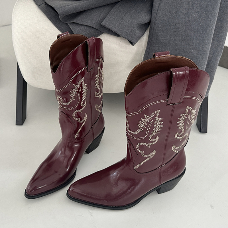 Liyke Designer Wine Red Leathe - огляд і ціна Embroidery On Leather