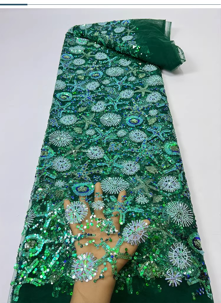 1yard Starfish sequin embroide - огляд і ціна Embroidery Wedding