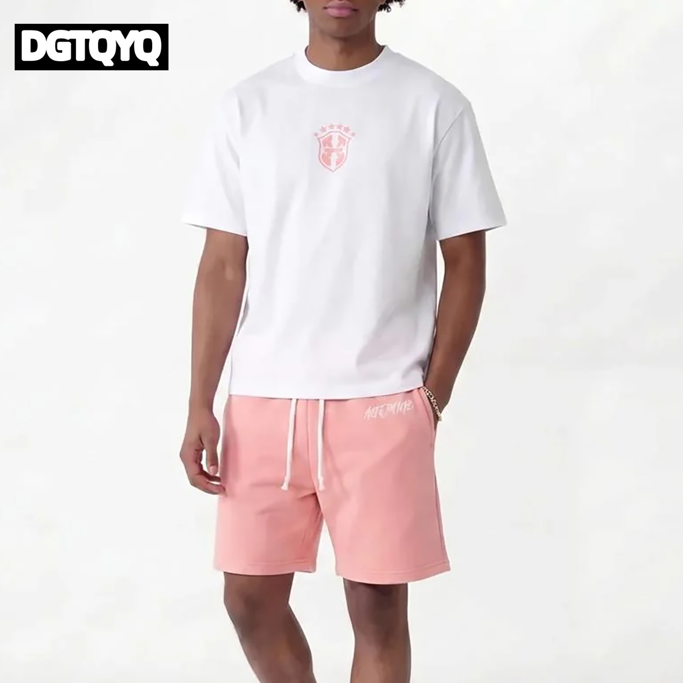 Man's Summer New Pink Embroide - огляд і ціна Embroidery Men Shirt