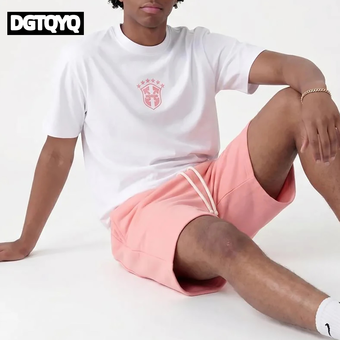 Man's Summer New Pink Embroide - огляд і ціна Embroidery Men Shirt