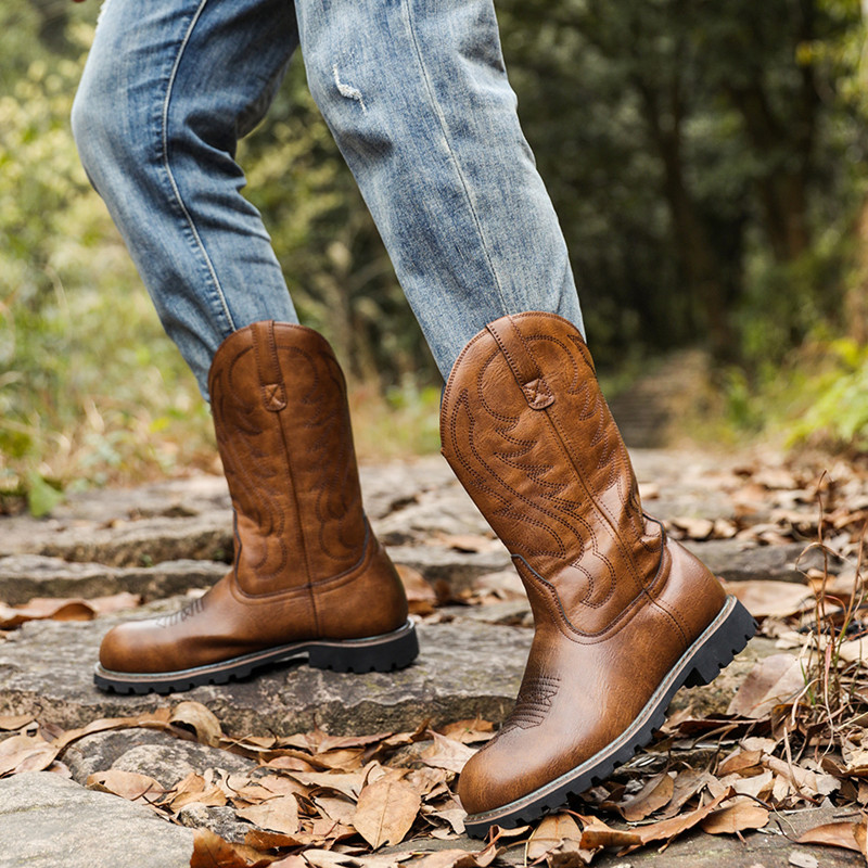 Men's Boots Classic Handmade E - огляд і ціна Embroidery On Leather