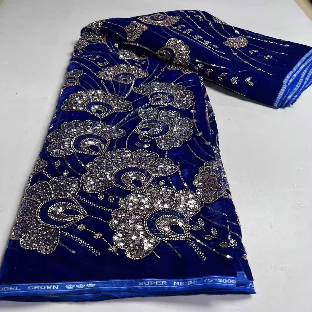 5yard New velvet tela Sequin b - огляд і ціна Embroidery Wedding