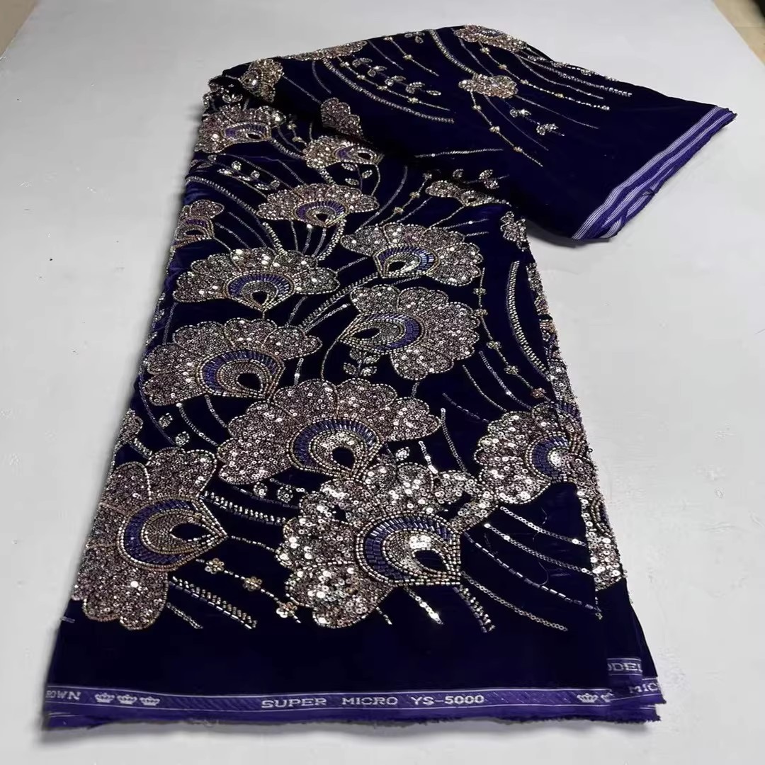 5yard New velvet tela Sequin b - огляд і ціна Embroidery Wedding