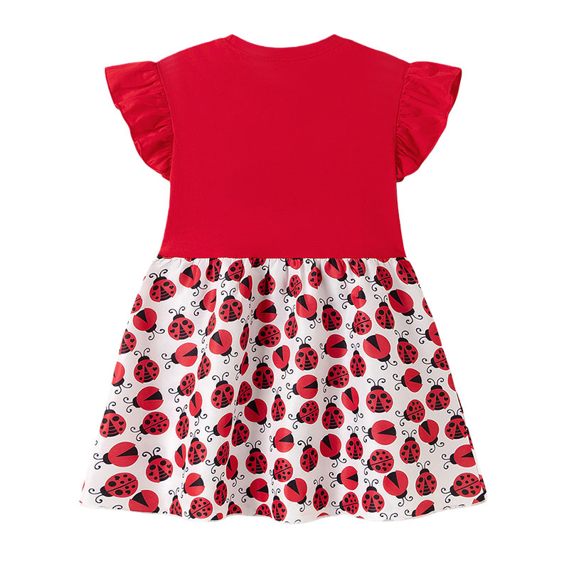 Short Sleeve Girls Dresses 2-7 - огляд і ціна Embroidery Lady Bug