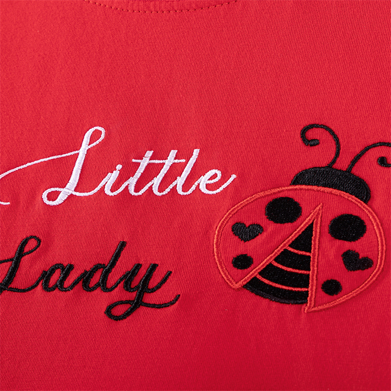 Short Sleeve Girls Dresses 2-7 - огляд і ціна Embroidery Lady Bug