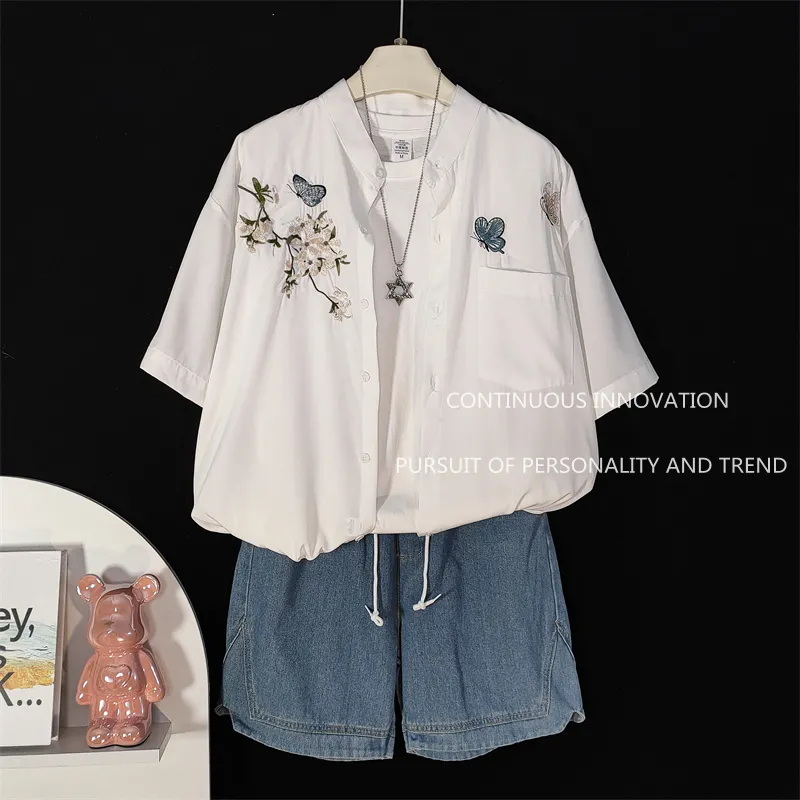 Men's 3 Piece Set Chinese Styl - огляд і ціна Embroidery Men Shirt