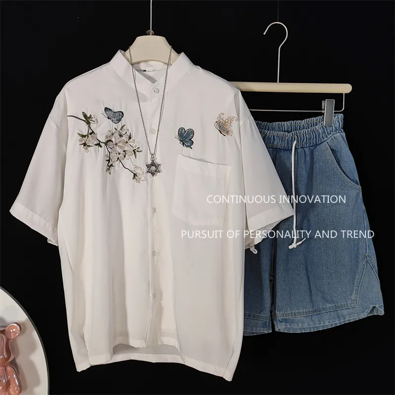 Men's 3 Piece Set Chinese Styl - огляд і ціна Embroidery Men Shirt