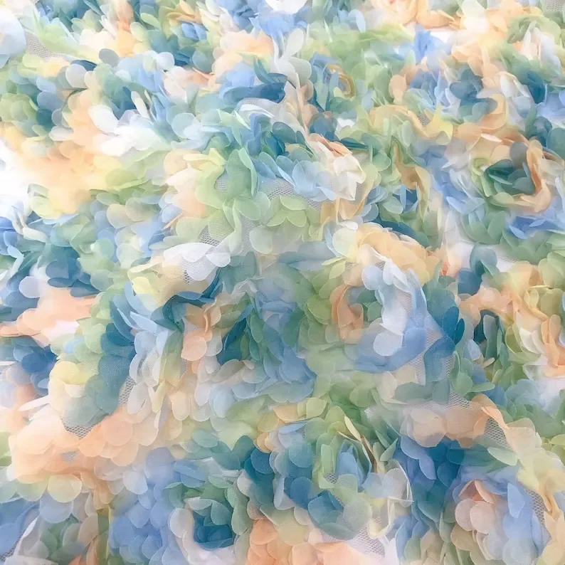 3d chiffon rose flower lace fa - огляд і ціна Embroidery Rose