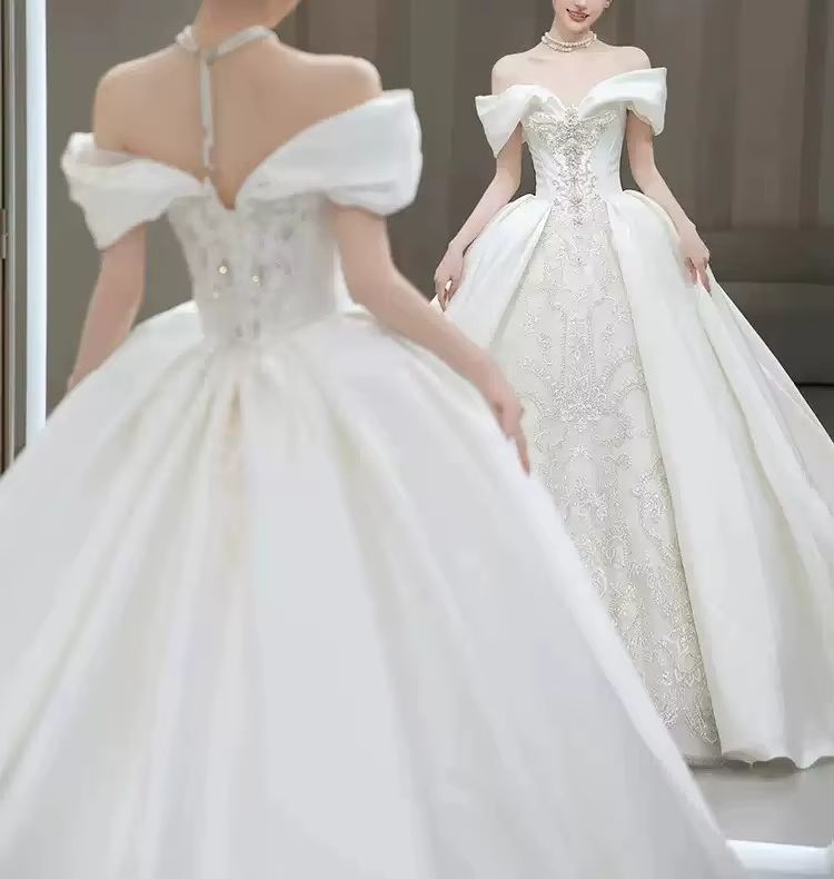 Chic Wedding Dresses Off Shoul - огляд і ціна Embroidery Wedding